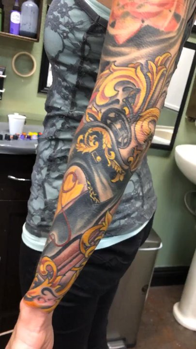 Red Tide Tattoo - Color tattoo sleeve - Piercing Near Me - Murrieta, California