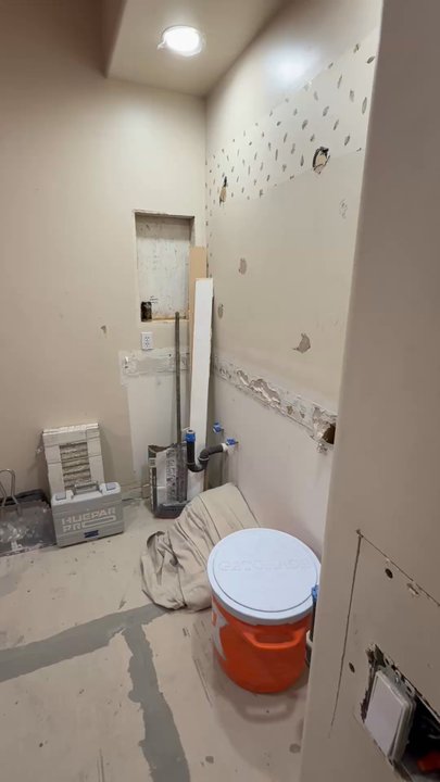 1 Stop Kitchen And Bath - Upstairs bathroom after we knocked out the wall - Kitchen & Bath Near Me - Reseda, California