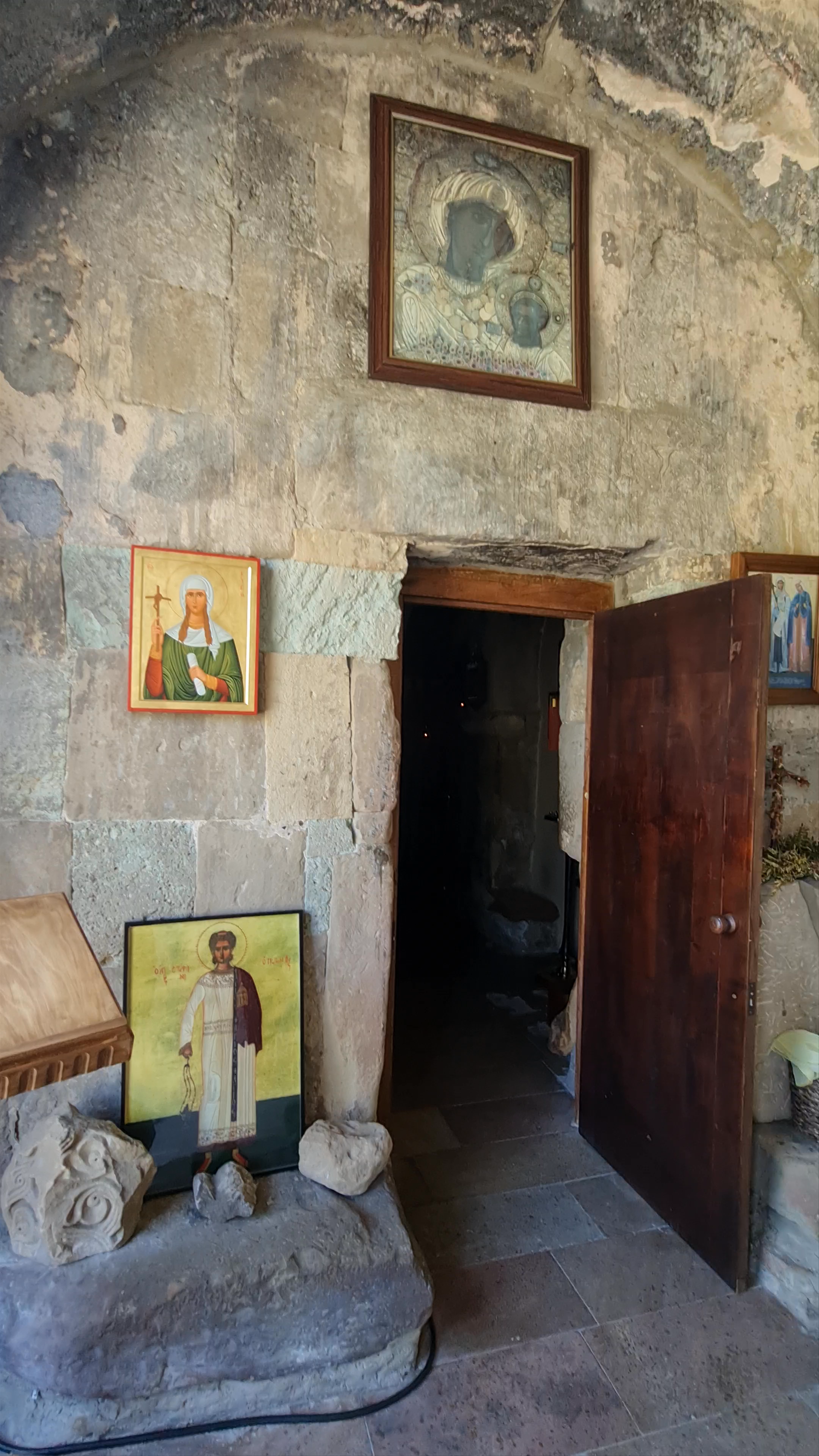 Ancient Christian Frescoes and Sacred Stones inside Mtskheta's Historic Church
