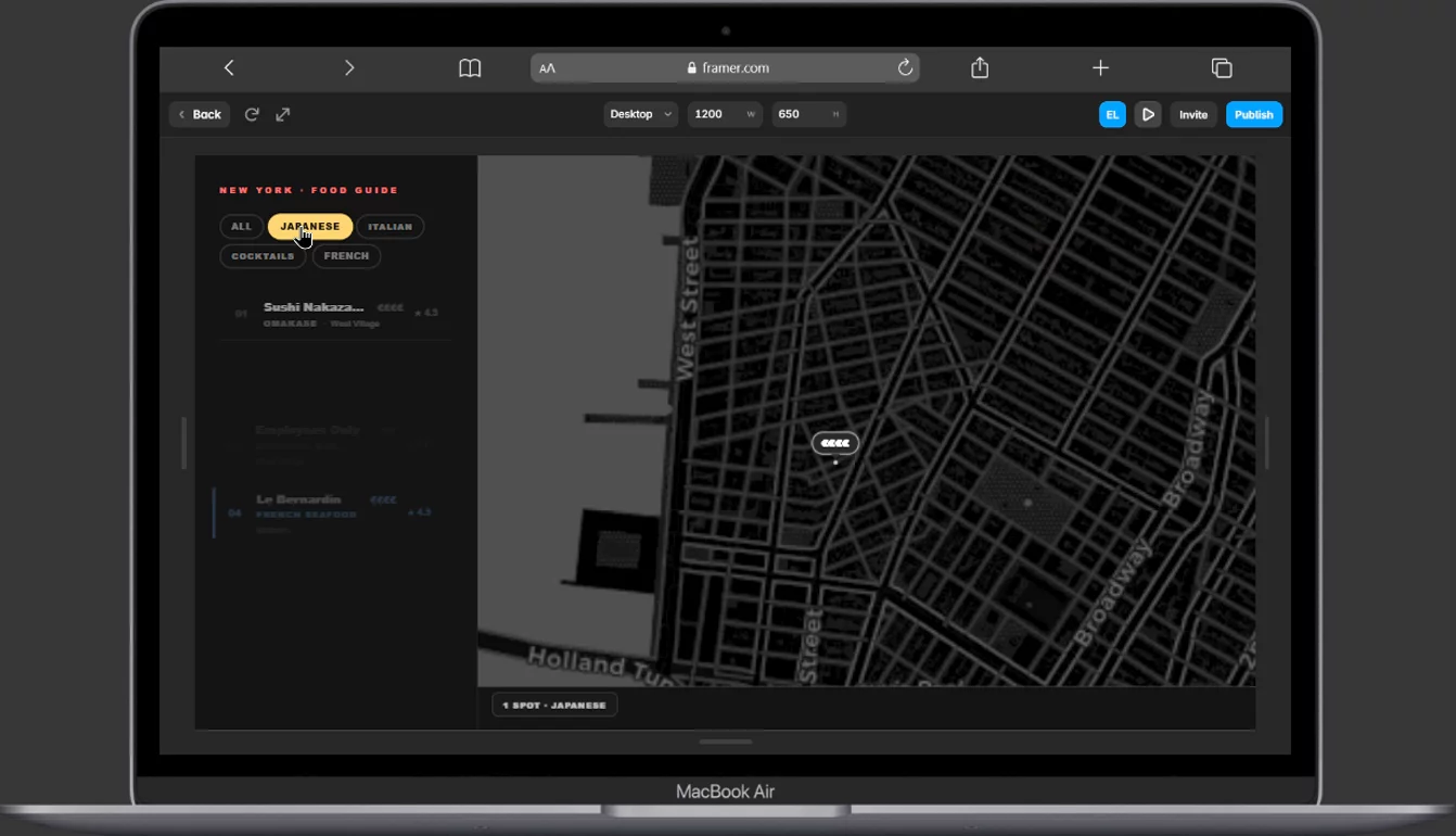 Dropped a new interactive map component 📍I built this because most map embeds feel too basic. With this one, just type in your addresses and it automatically geocodes them into custom animated pins right on the map.Available now on my profile.