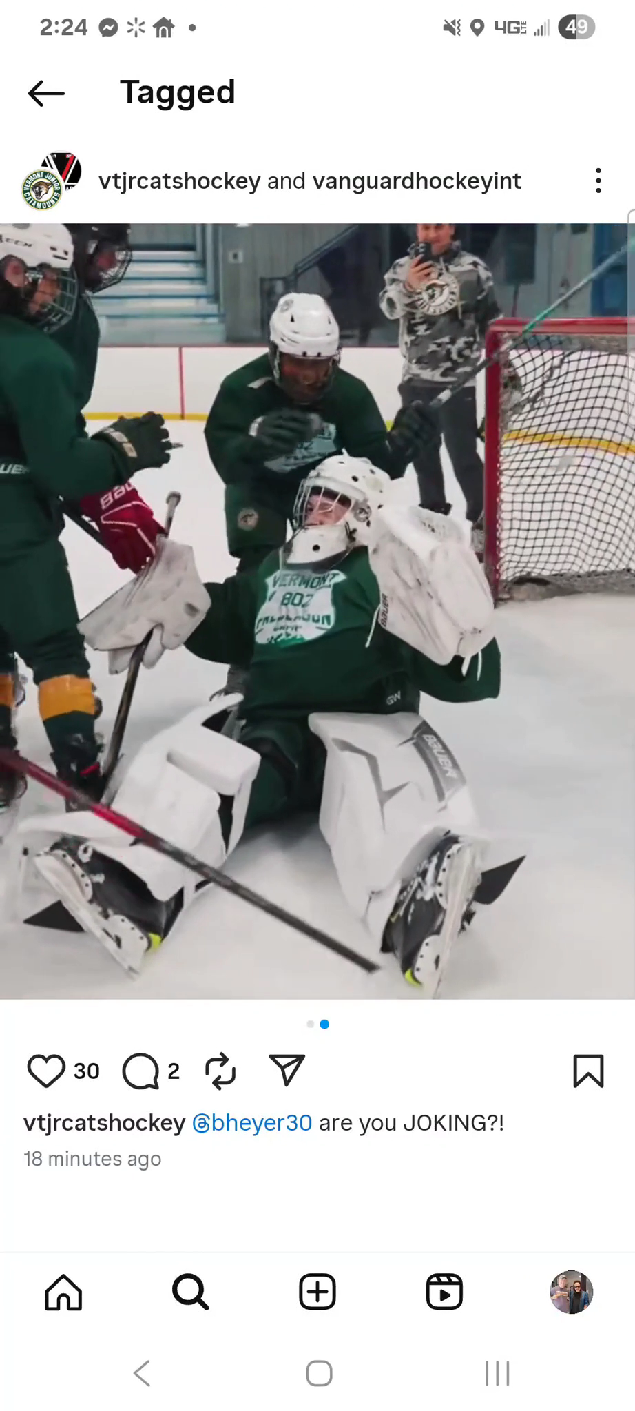 Robbed a goal during skills