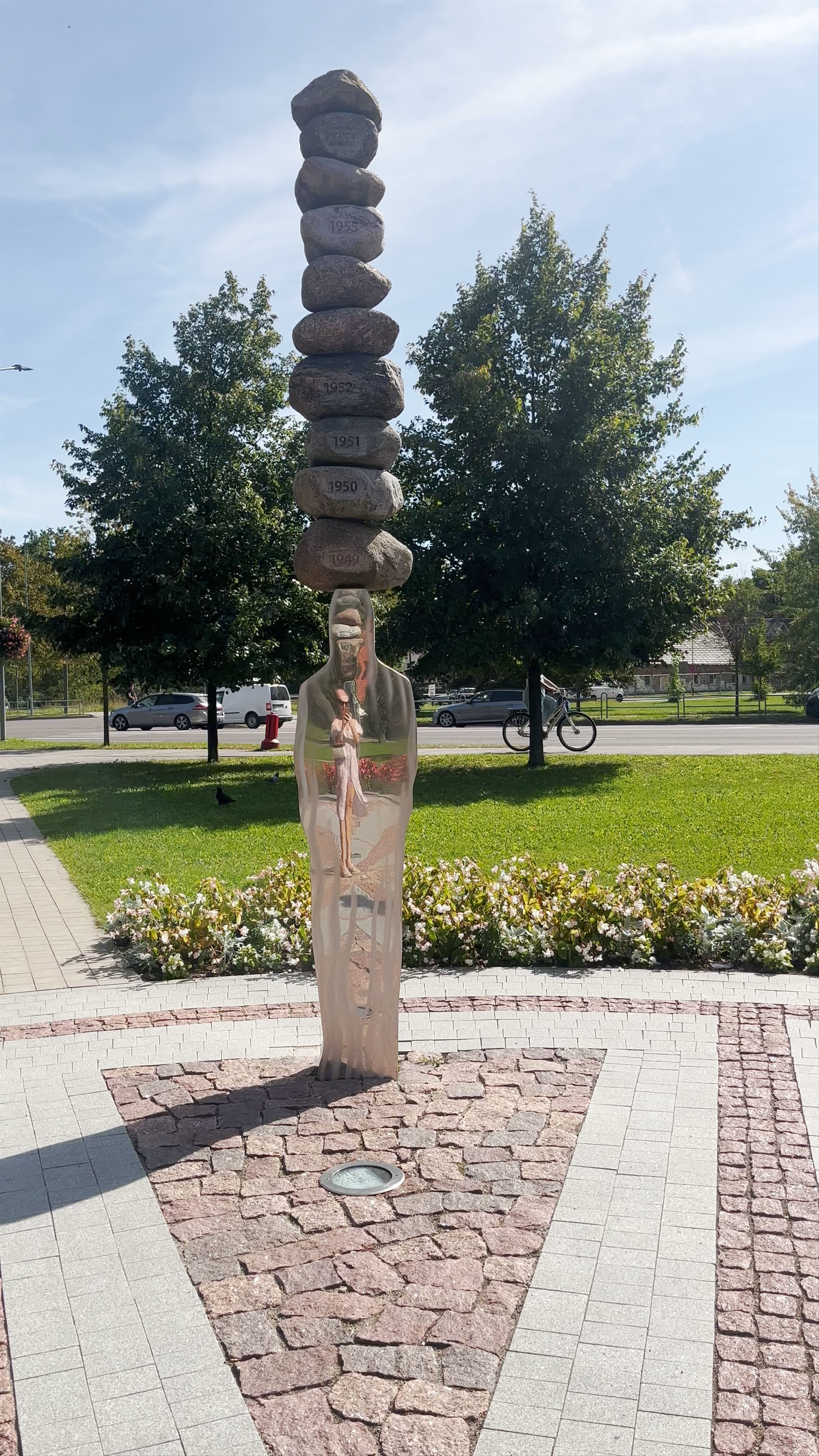 Reflective Sculpture at Laika Rats 100, Jelgava