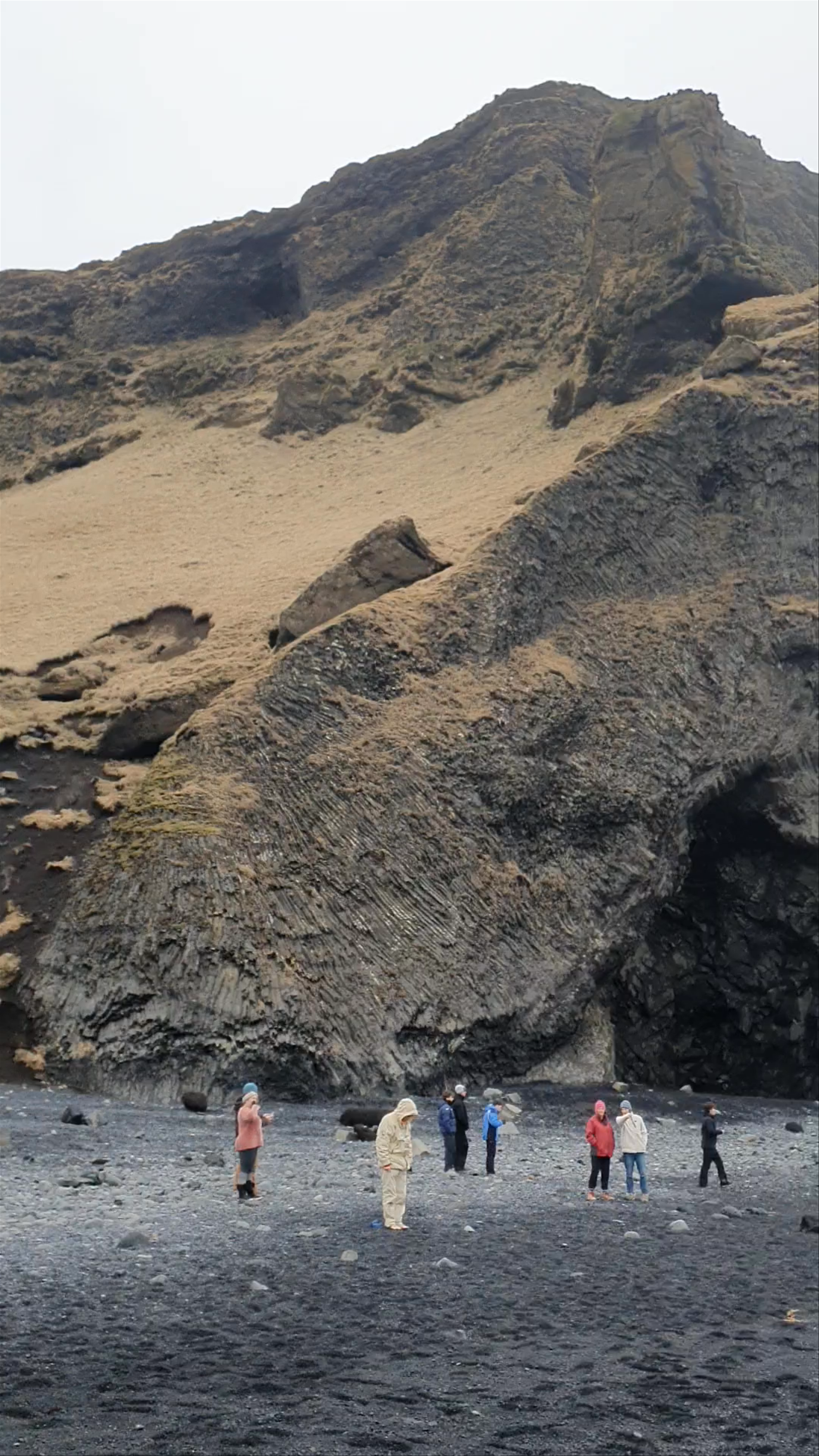 Exploring Hálsanefshellir Cave and Black Sand Beach in Vik, Iceland