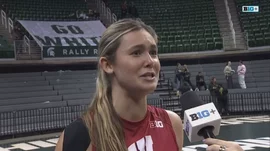 Vertical video: Wisconsin Sophomore Setter Charlie Fuerbringer Post-Game Interview