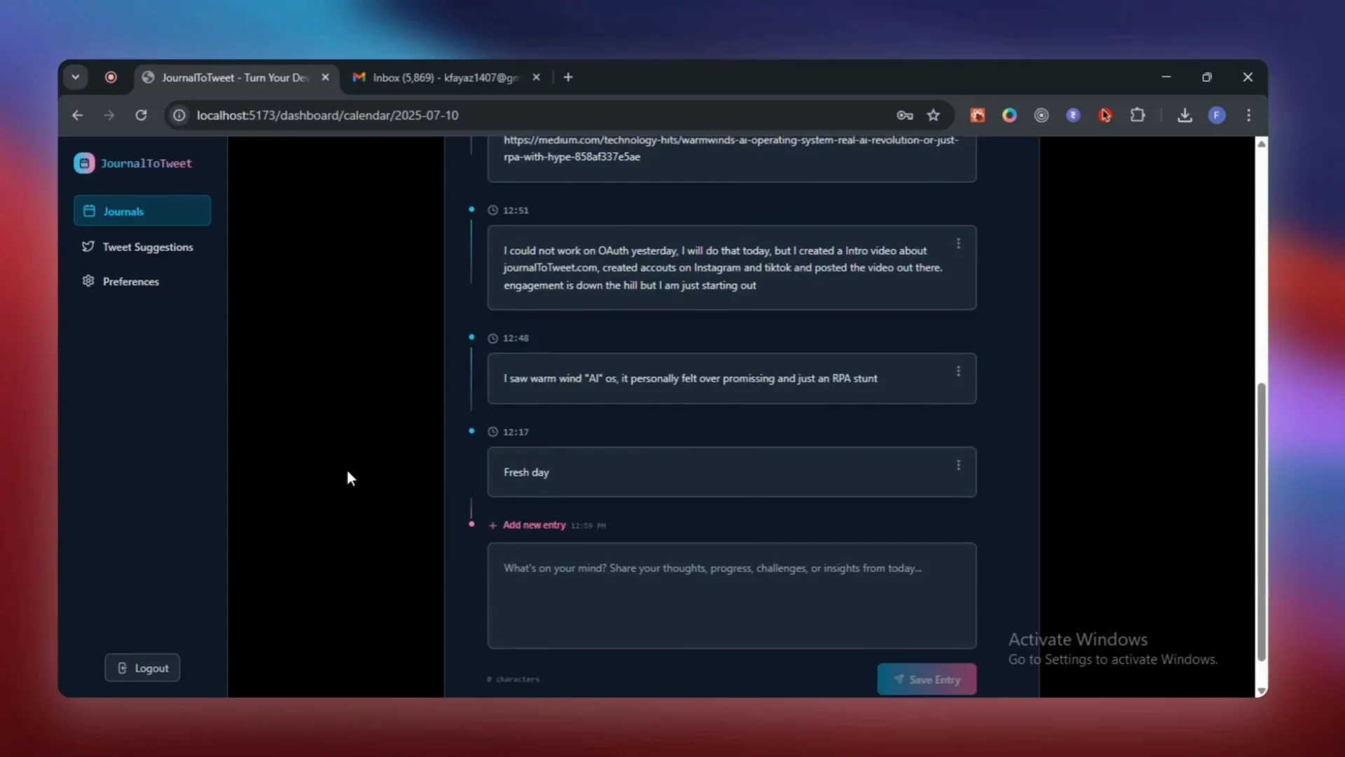 JournalToTweet image 1