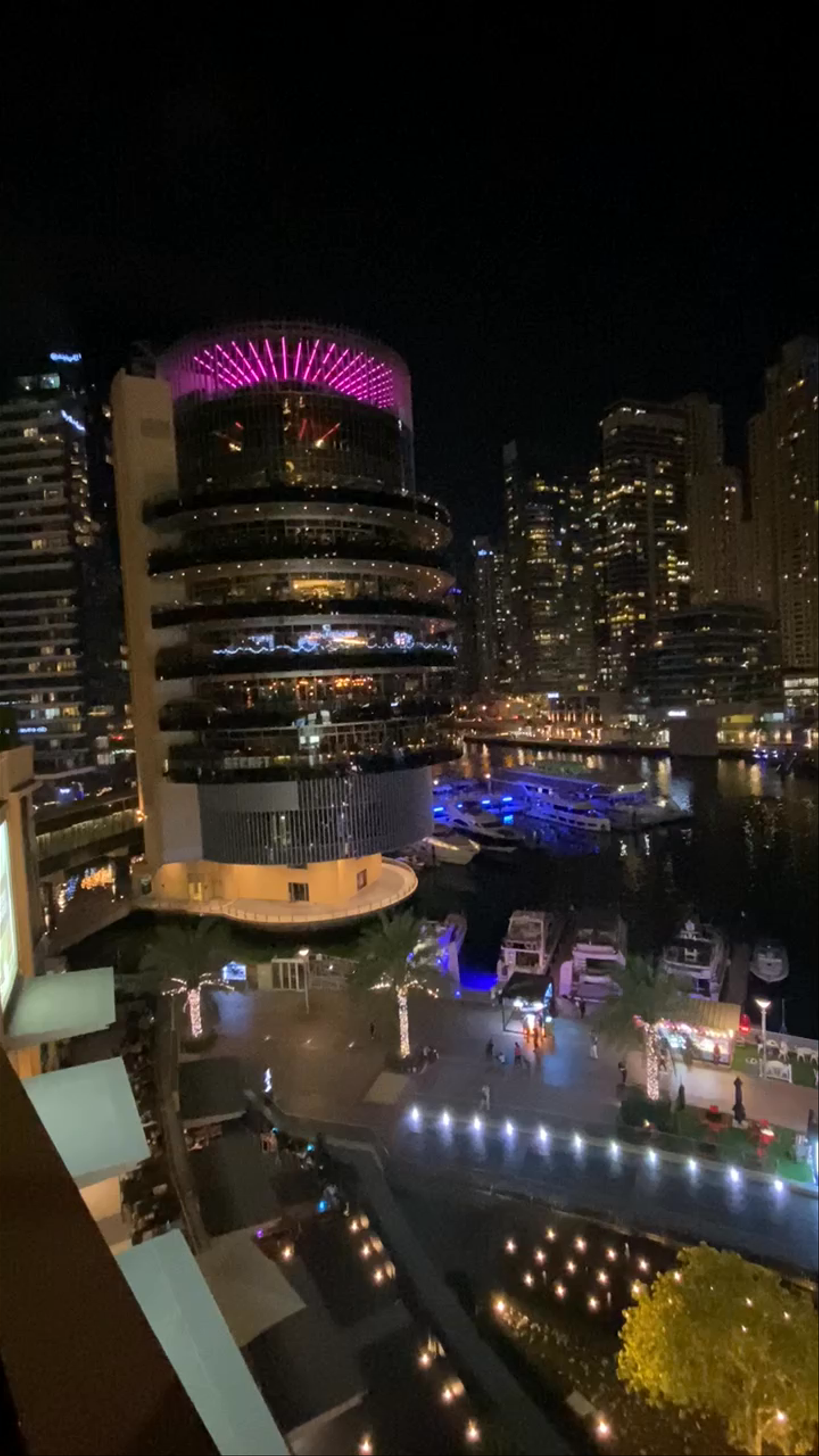 Dubai Marina Nightscape from Pier 7 - A Vibrant Urban Evening