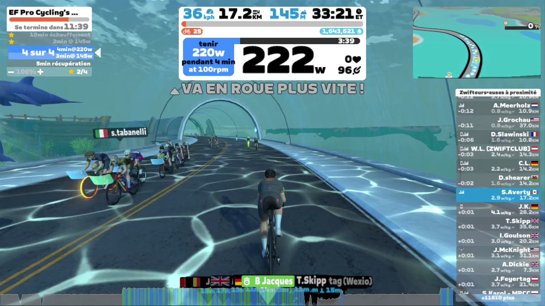 Zwift - EF Pro Cycling's Red Day Workout on Seaside Sprint in Watopia