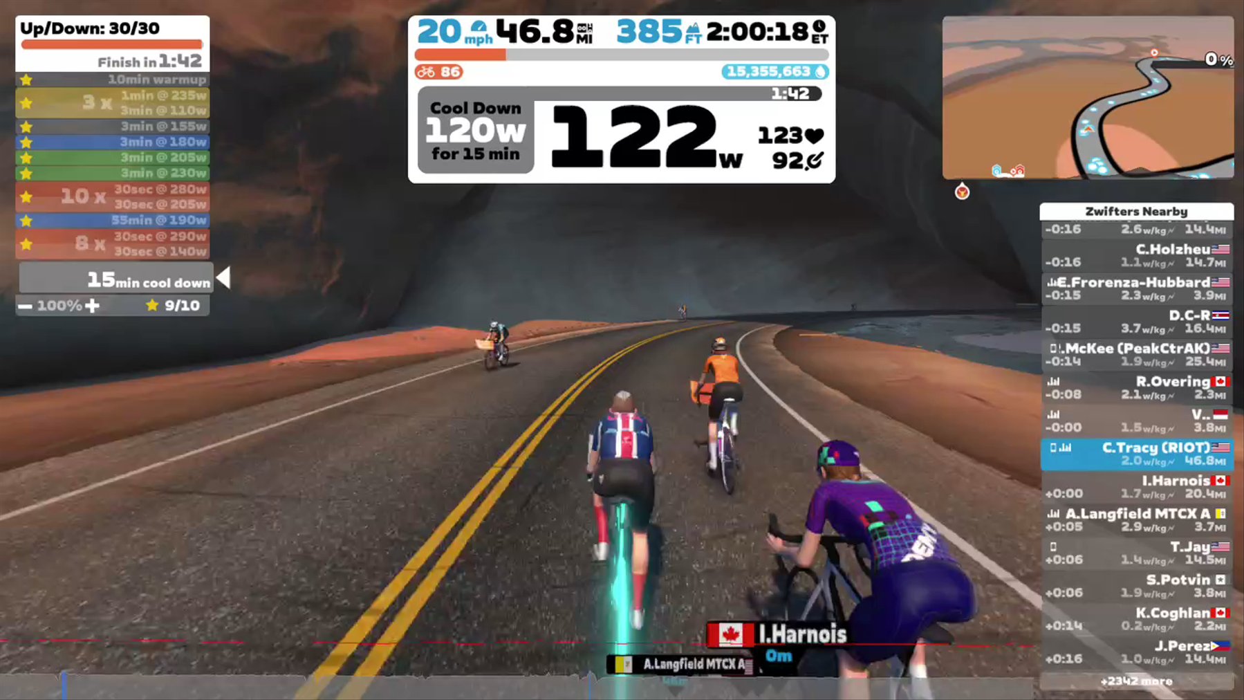 Zwift - Up/Down: 30/30 in Watopia