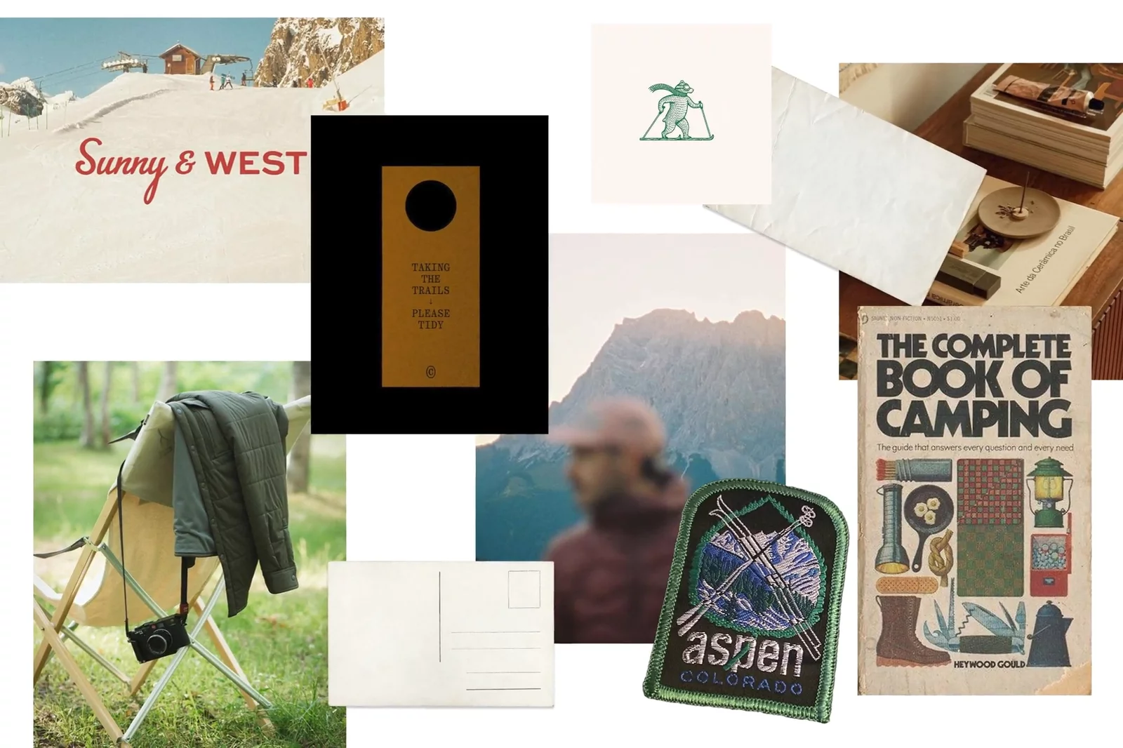 Swipes of the original moodboard and inspiration show the optimism and adventure of the mid-20th century American outdoors.