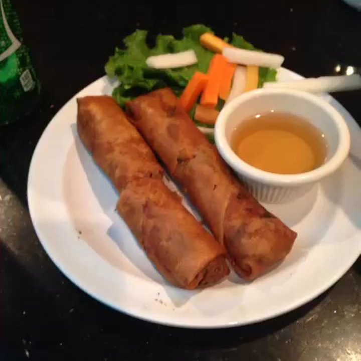 Phở95 Asian Fusion and Vietnamese - Food tastes as good as it looks. Pork egg rolls. Grilled chicken noodle bowl. - Vietnamese Near Me - Arlington, Texas