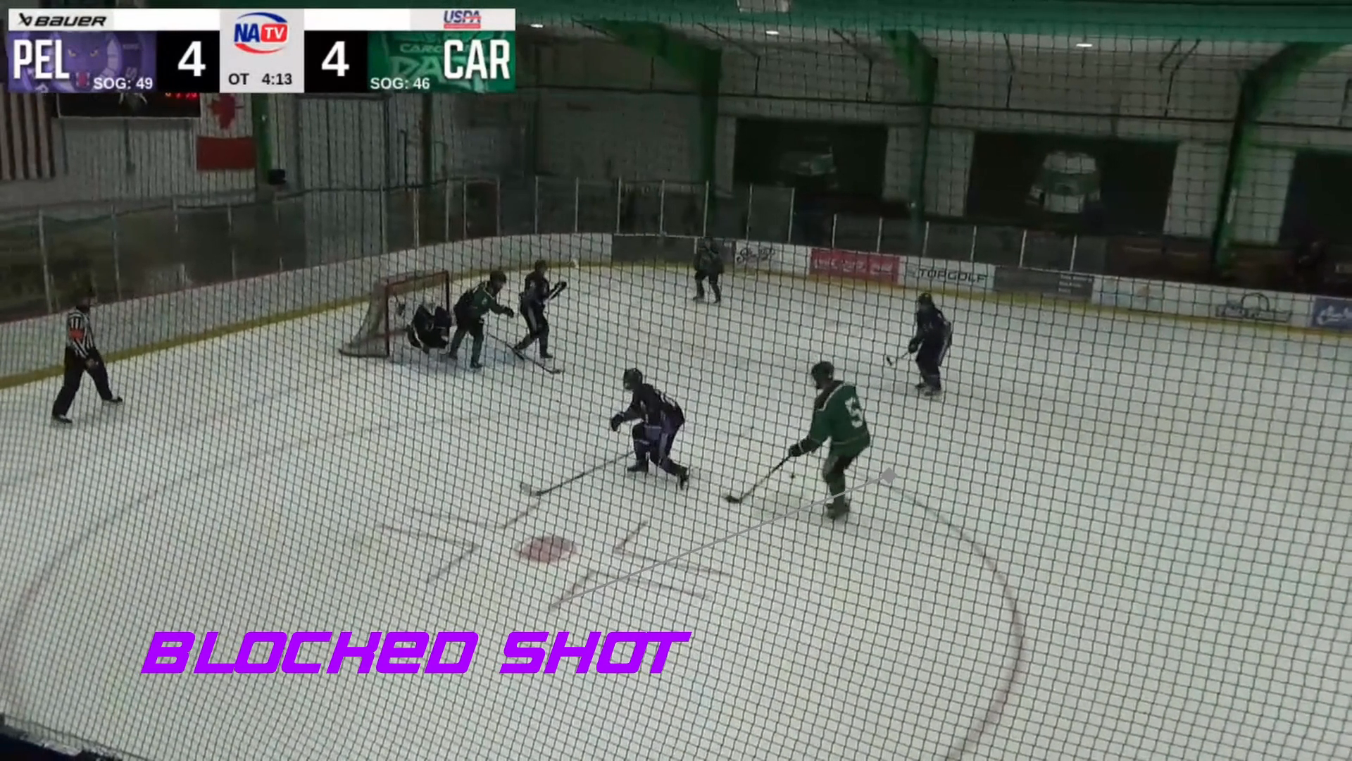 Hunter Yurcik's Key Block in OT for Pelham Prowlers