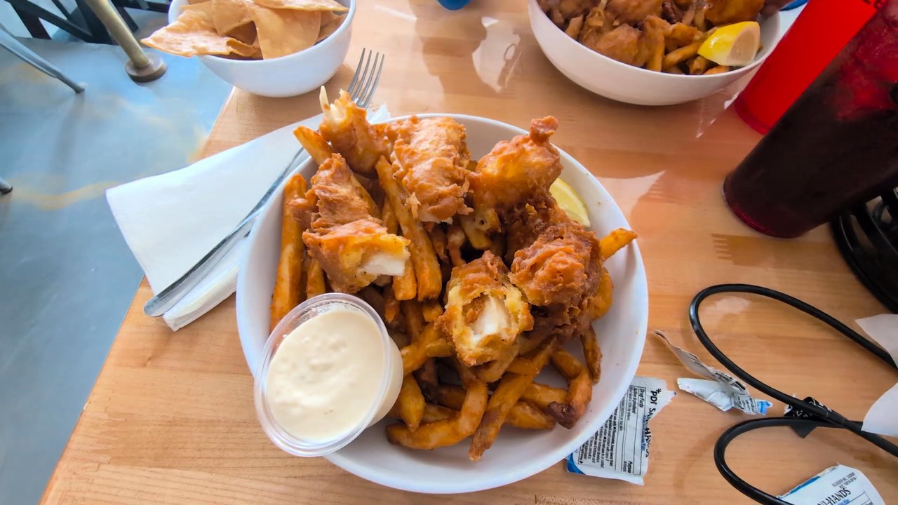 NDMK Fish House - Mahi mahi fish & chips (seasoned fries) - Sushi Bars Near Me - Avalon, California