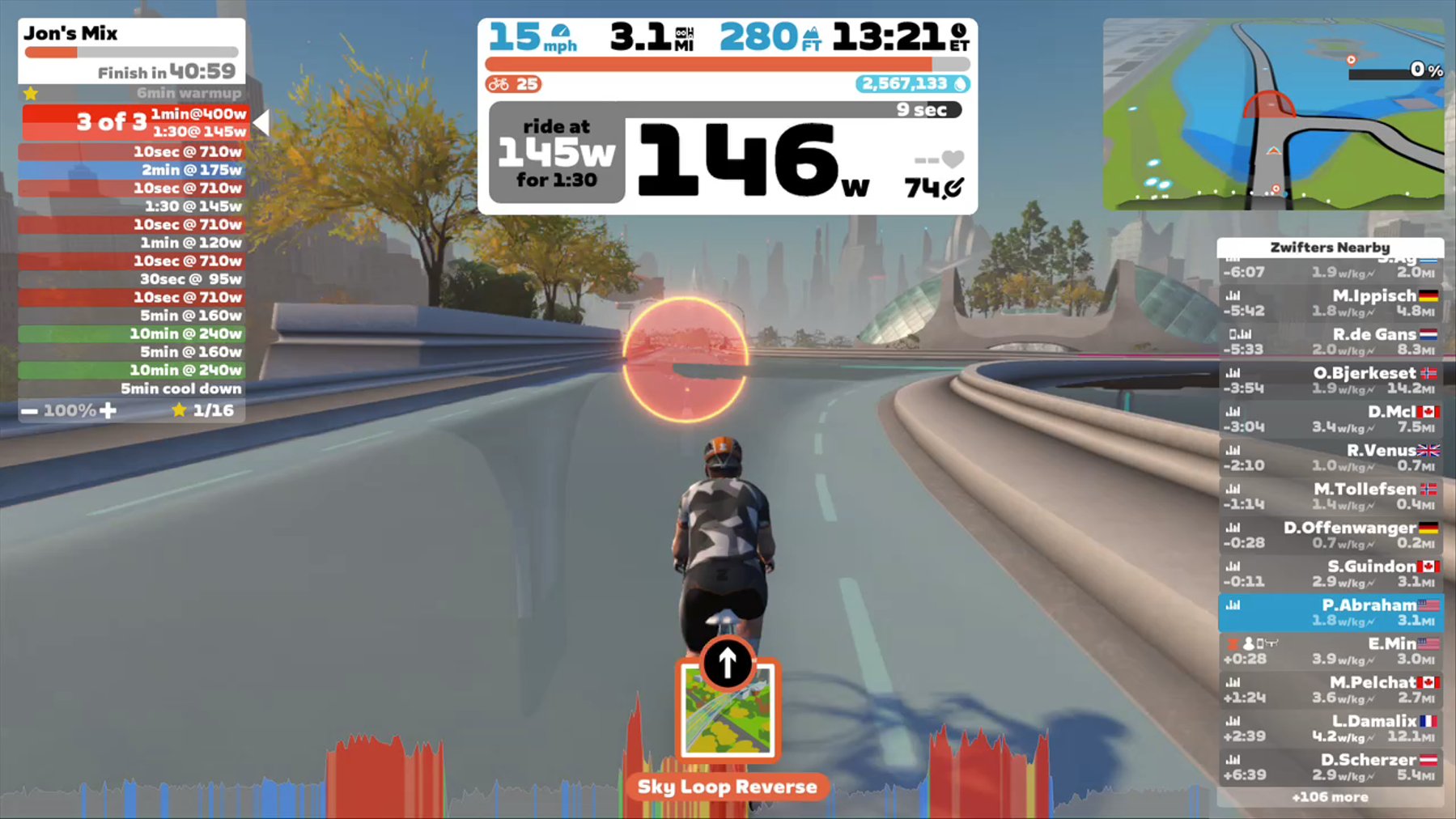 Zwift - Jon's Mix on The Big Ring in New York