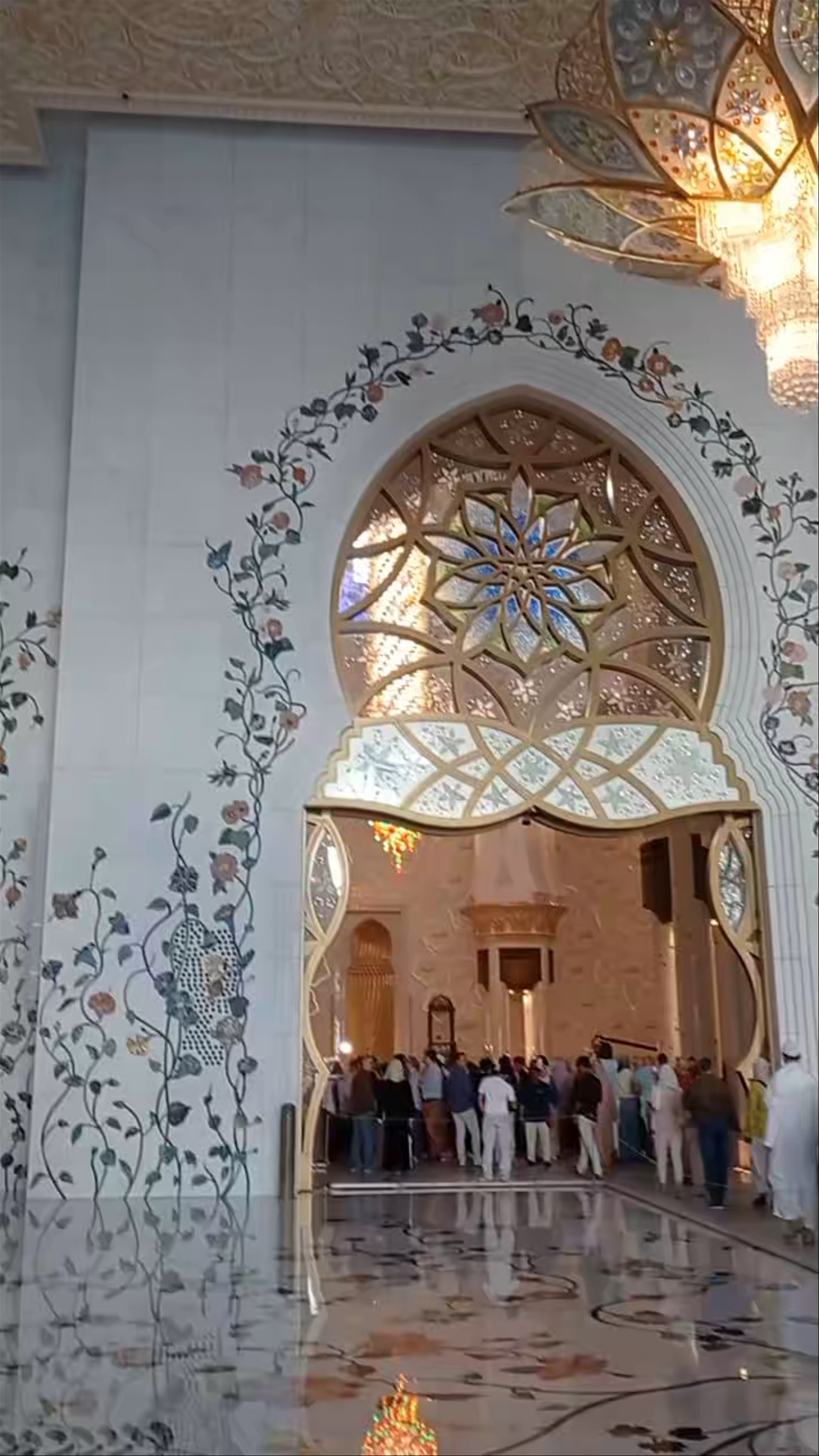 Inside the Tourist Hall of Sheikh Zayed Grand Mosque - Abu Dhabi