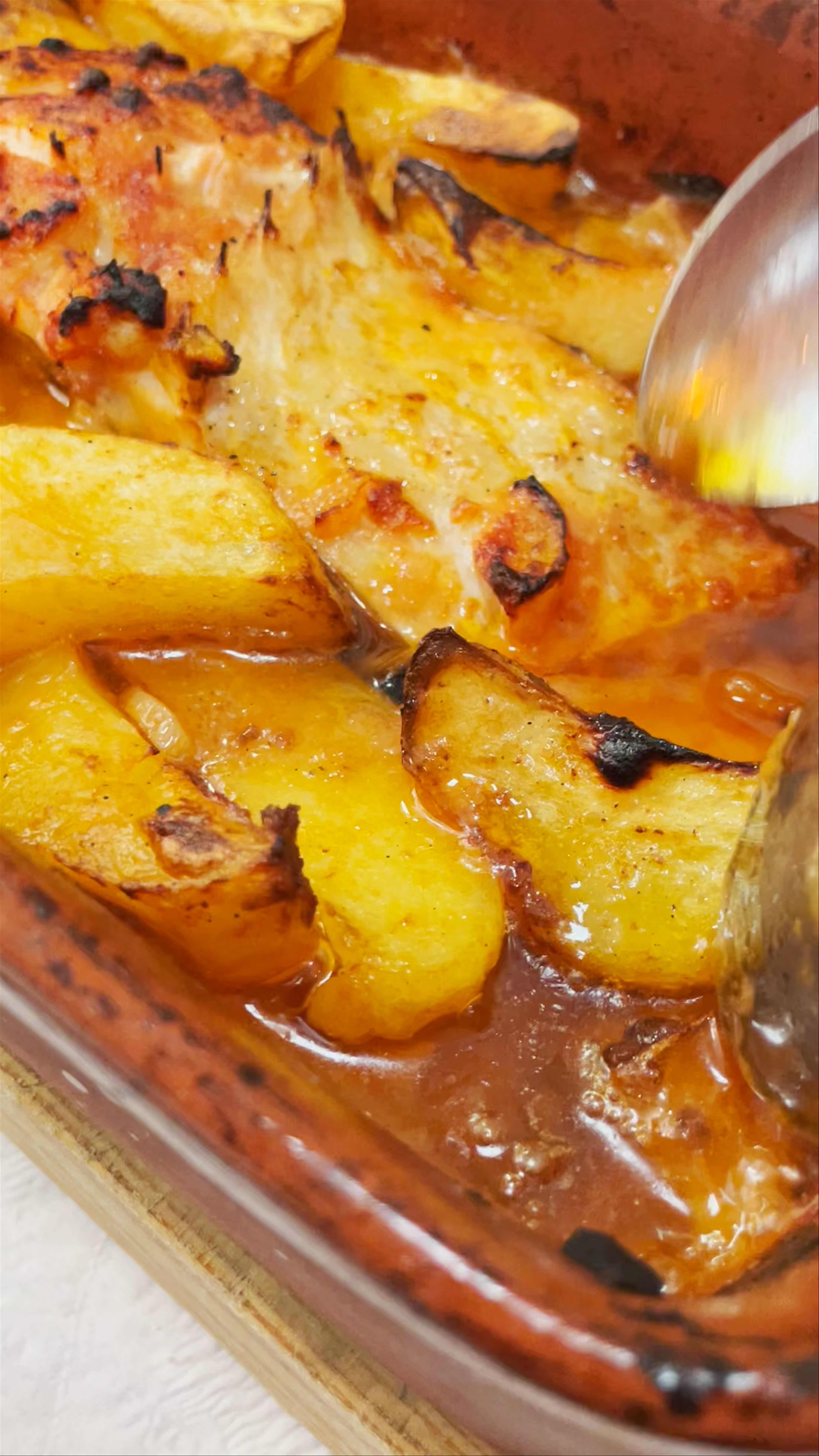 Traditional Portuguese Baked Fish and Potatoes in Matosinhos