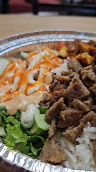Halal Fried Chicken - Combo meal with gyro and chicken - Chicken Wings Near Me - Webster, Texas