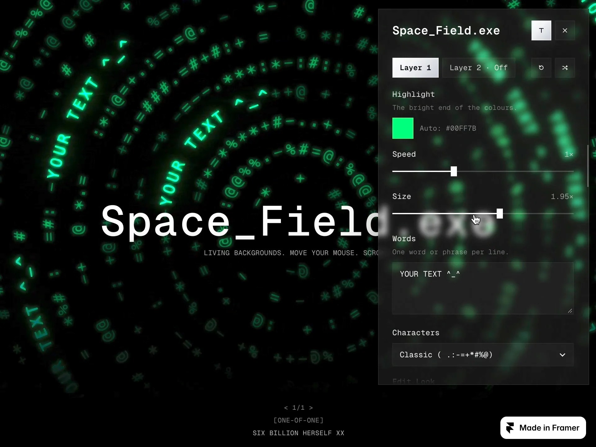 > file: Space_Field.exe > status: updatedLook 6/19 – Orbit. Live Playground.