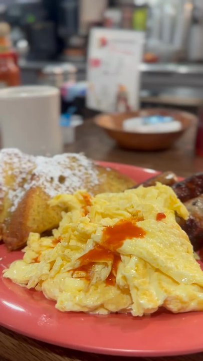 The Potholder Cafe - The three for thursdays with sausage and French toast ! - Breakfast & Brunch Near Me - Long Beach, California
