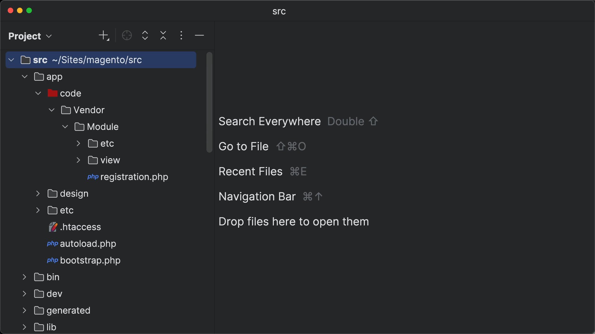 Organize module templates and theme templates in Magento