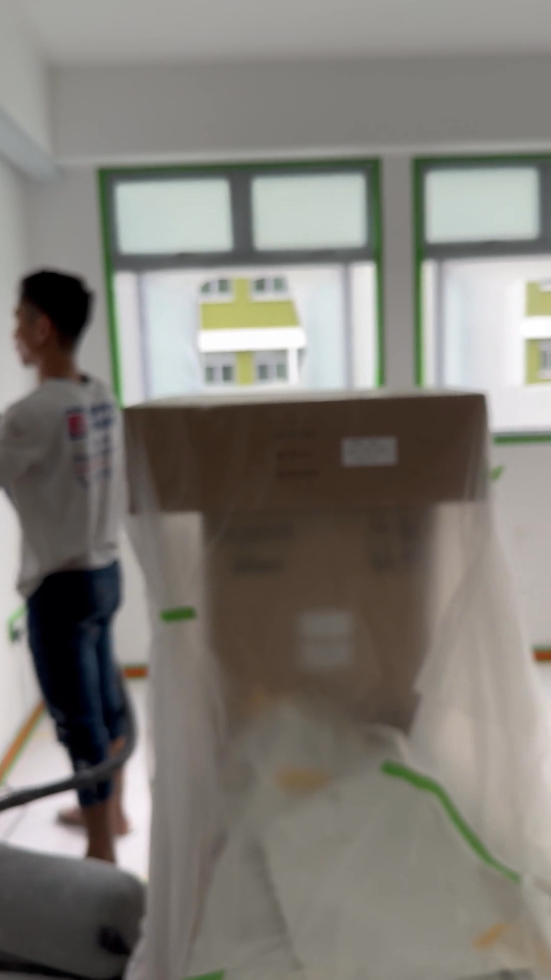 Sanding-the-wall-for-a-smooth-finish!