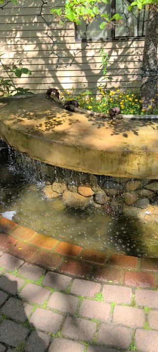 Sweet Mona's - A cute fountain outside the store, best place to enjoy an ice cream or a cuppa - Chocolatiers & Shops Near Me - Langley, Washington