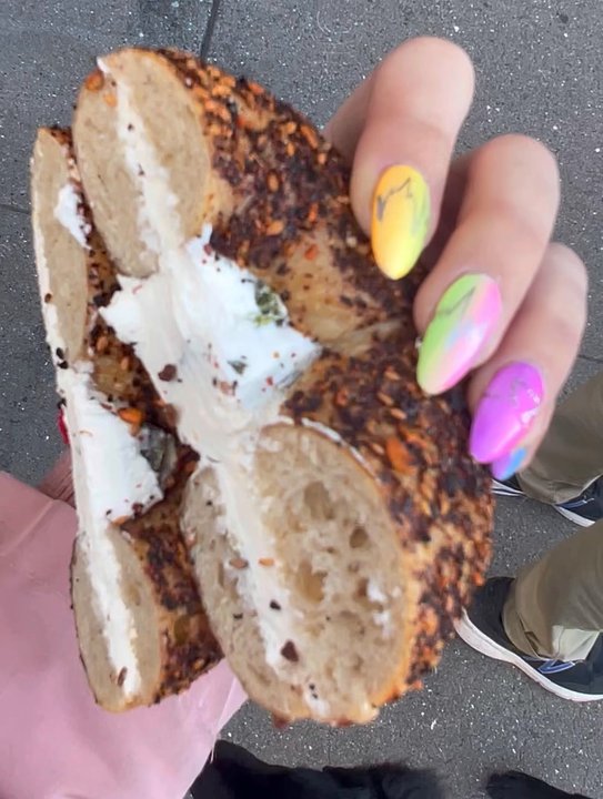 Midnite Bagel - Salsa Seca + Jalapeño Spread~ One of the best bagels I've ever had, just fantastic, 5/5 stars! - Bagels Near Me - San Francisco, California