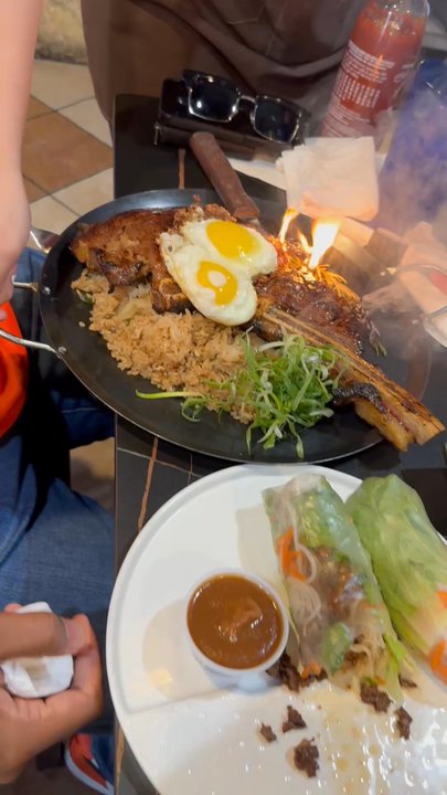 Wrap & Roll - Tomahawk steak - Asian Fusion Near Me - Pearland, Texas