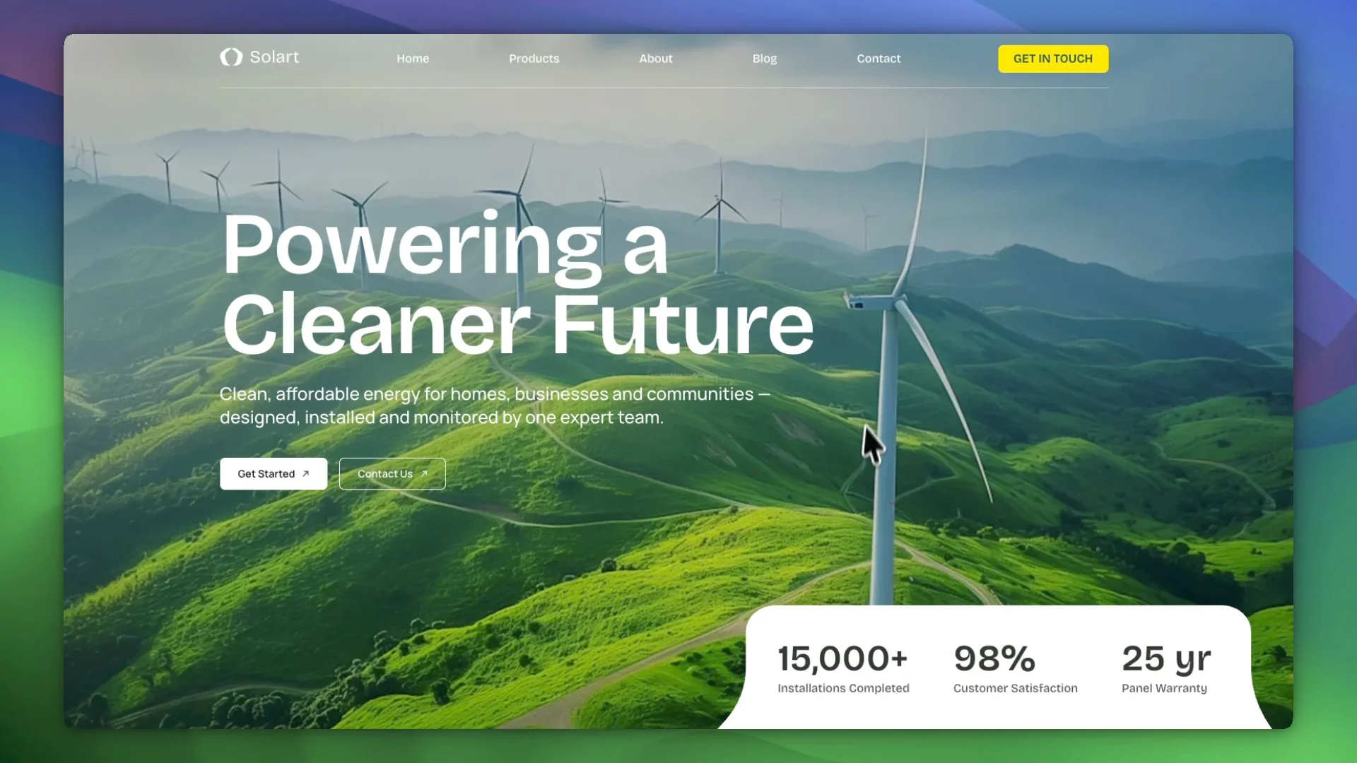 Solart - Solar &amp; Clean Energy Next.js Template with Sanity CMS Get It Here: rayso.studio