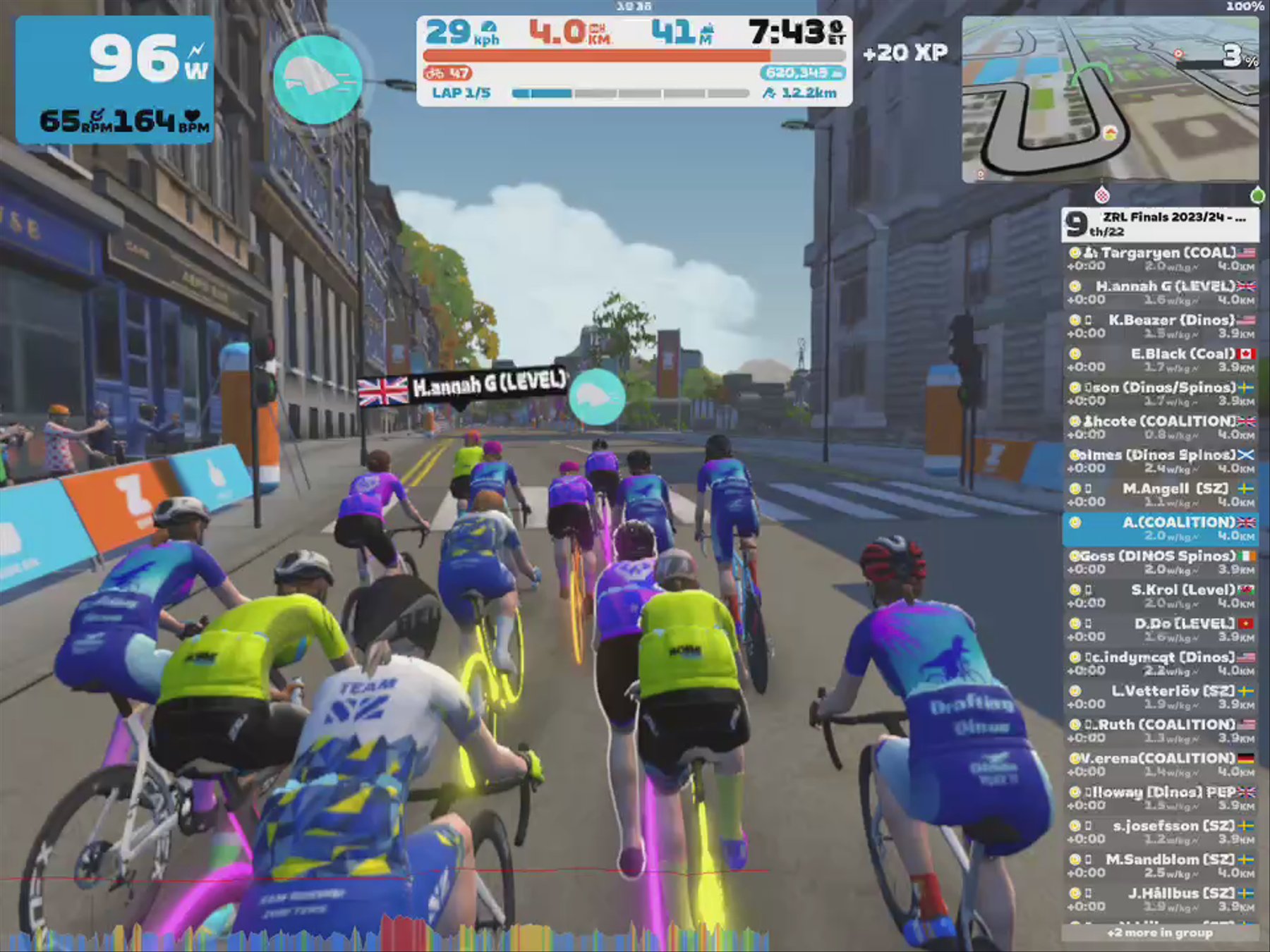 Zwift - Race: ZRL Finals 2023/24 - Womens EMEAE Division 1 - Cup Final (Part2) (D) on Glasgow Reverse in Scotland