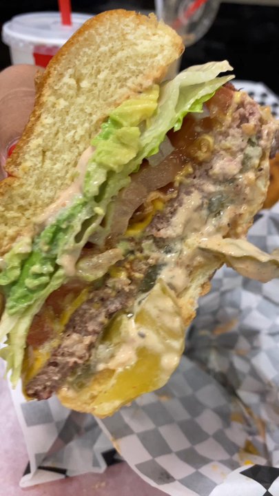 Burger Rush - Sharing this hearty Bacon Avocado Burger - Burgers Near Me - Tempe, Arizona