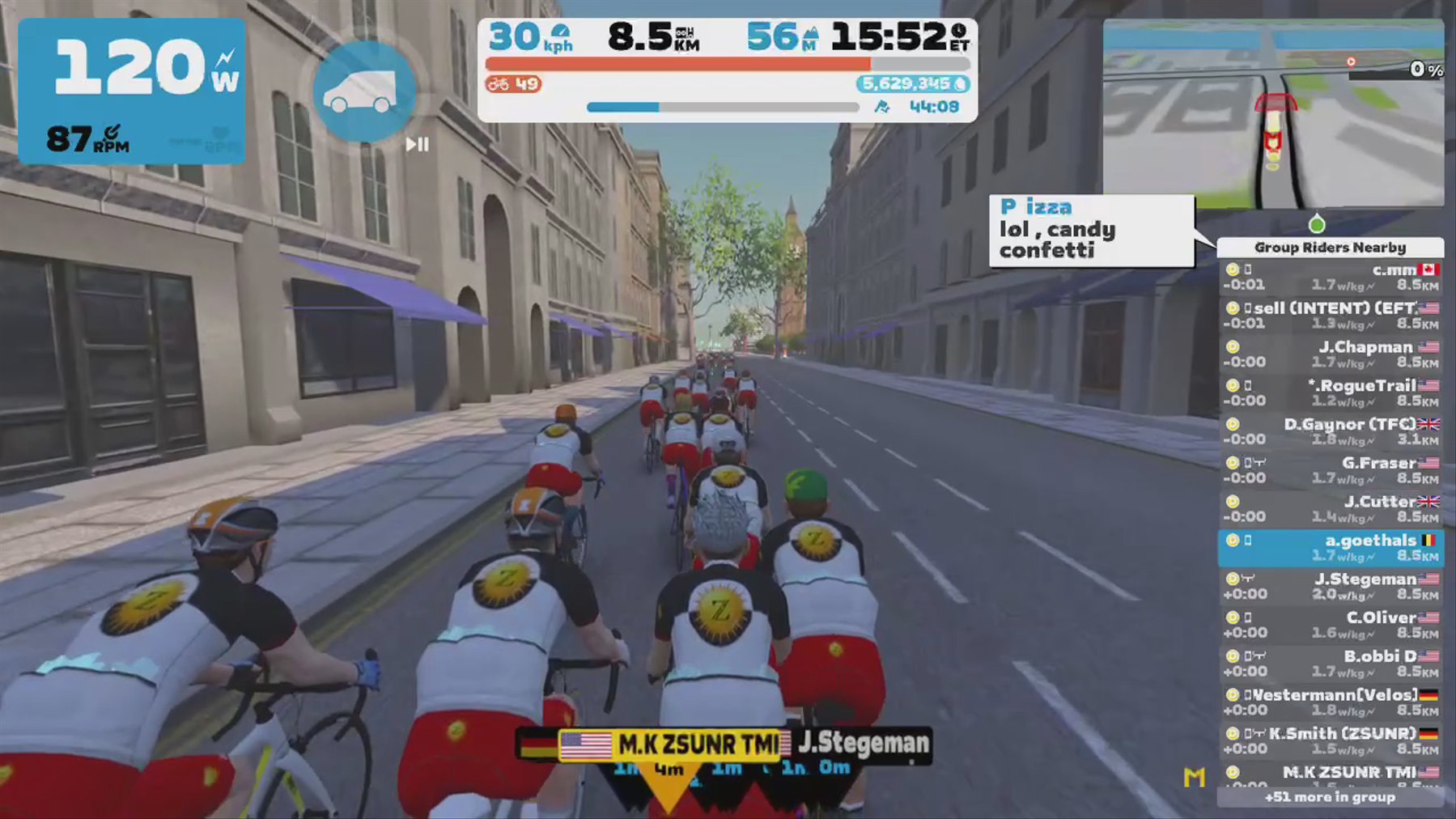 Zwift - Group Ride: ZSUN Saturday Social Ride (D) on Classique in London