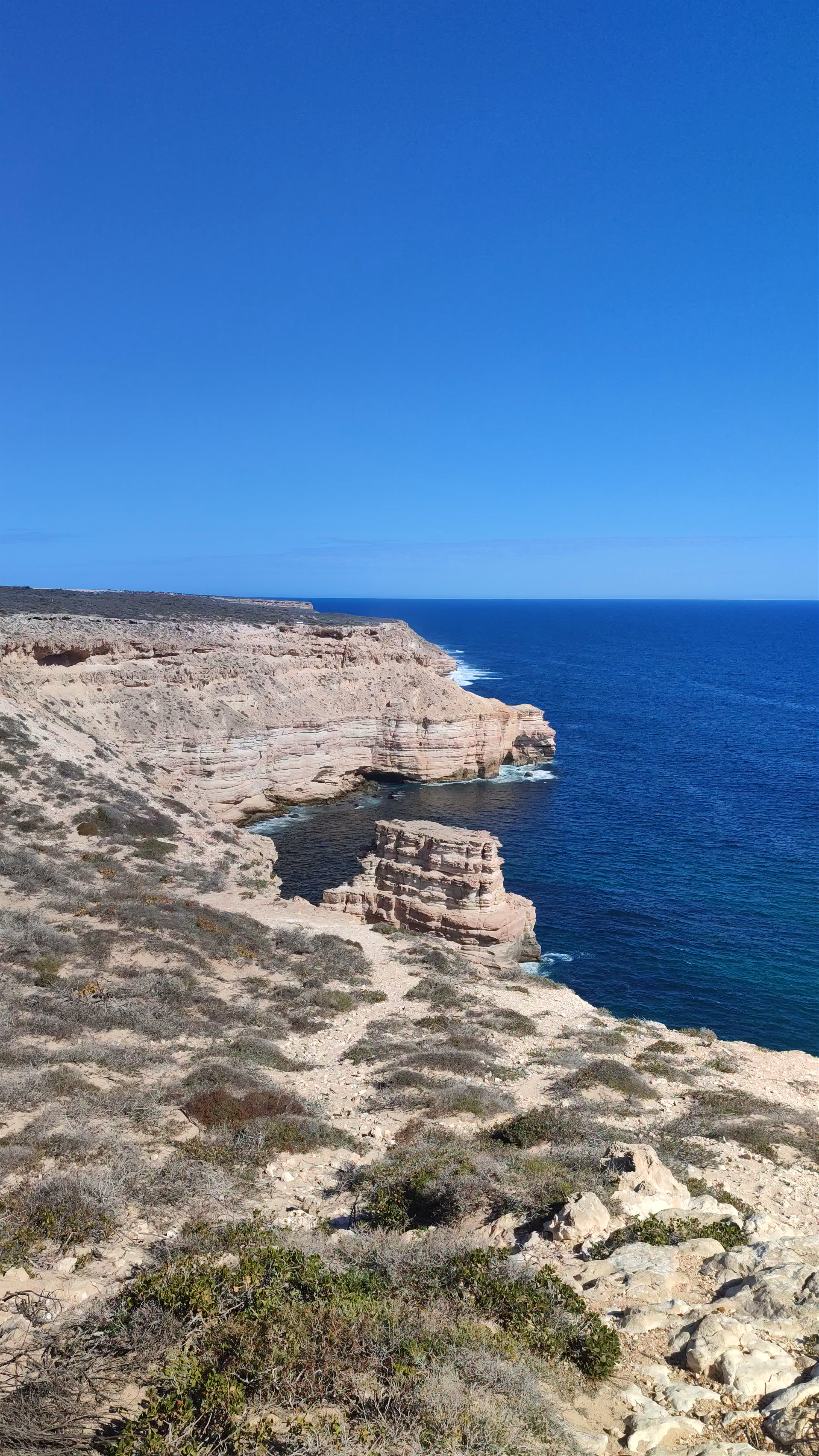 Island Rock Cliffs Coastal Views in Kalbarri, Western Australia