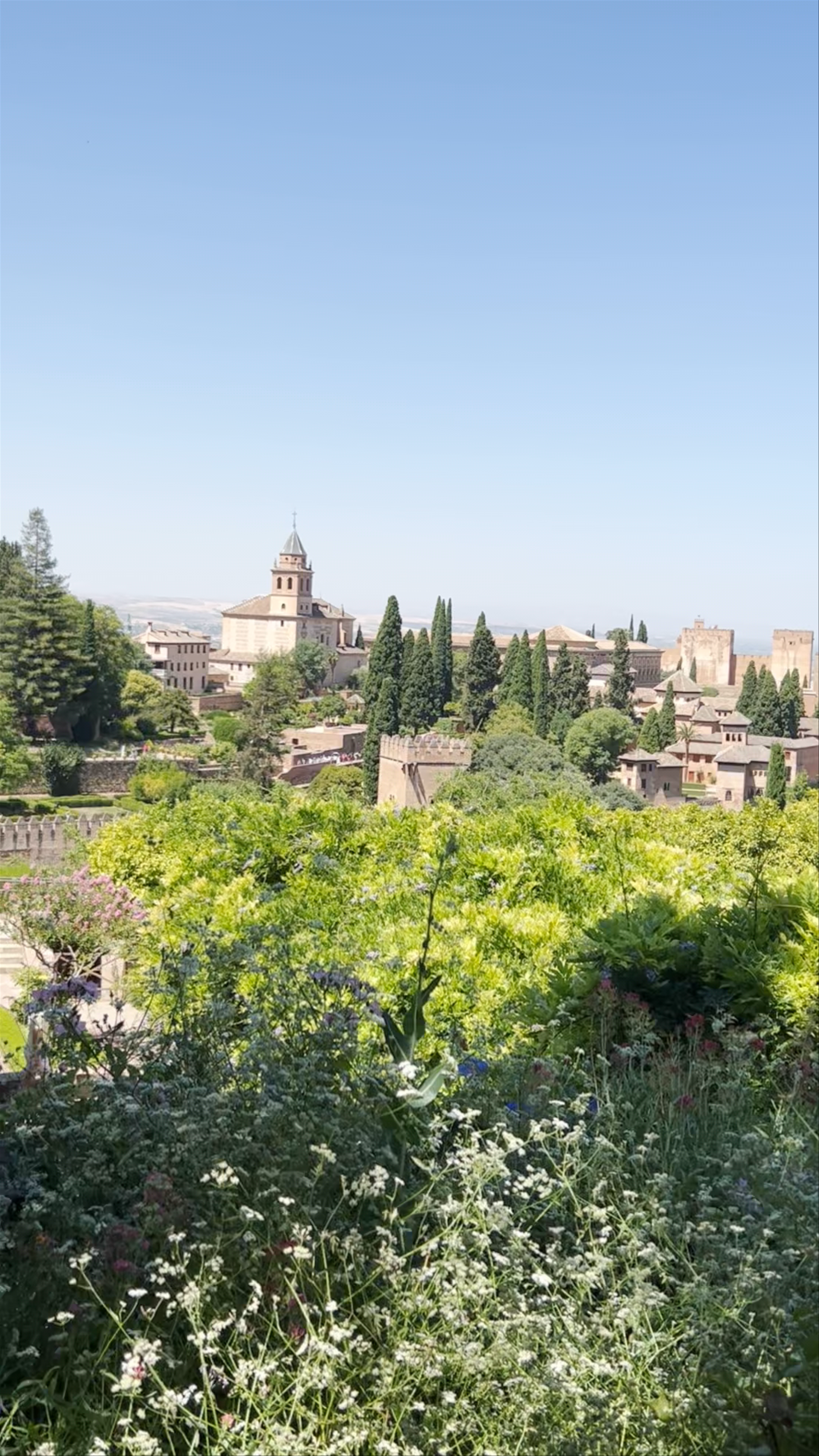 Enchanting Views of Generalife Gardens in Granada, Spain