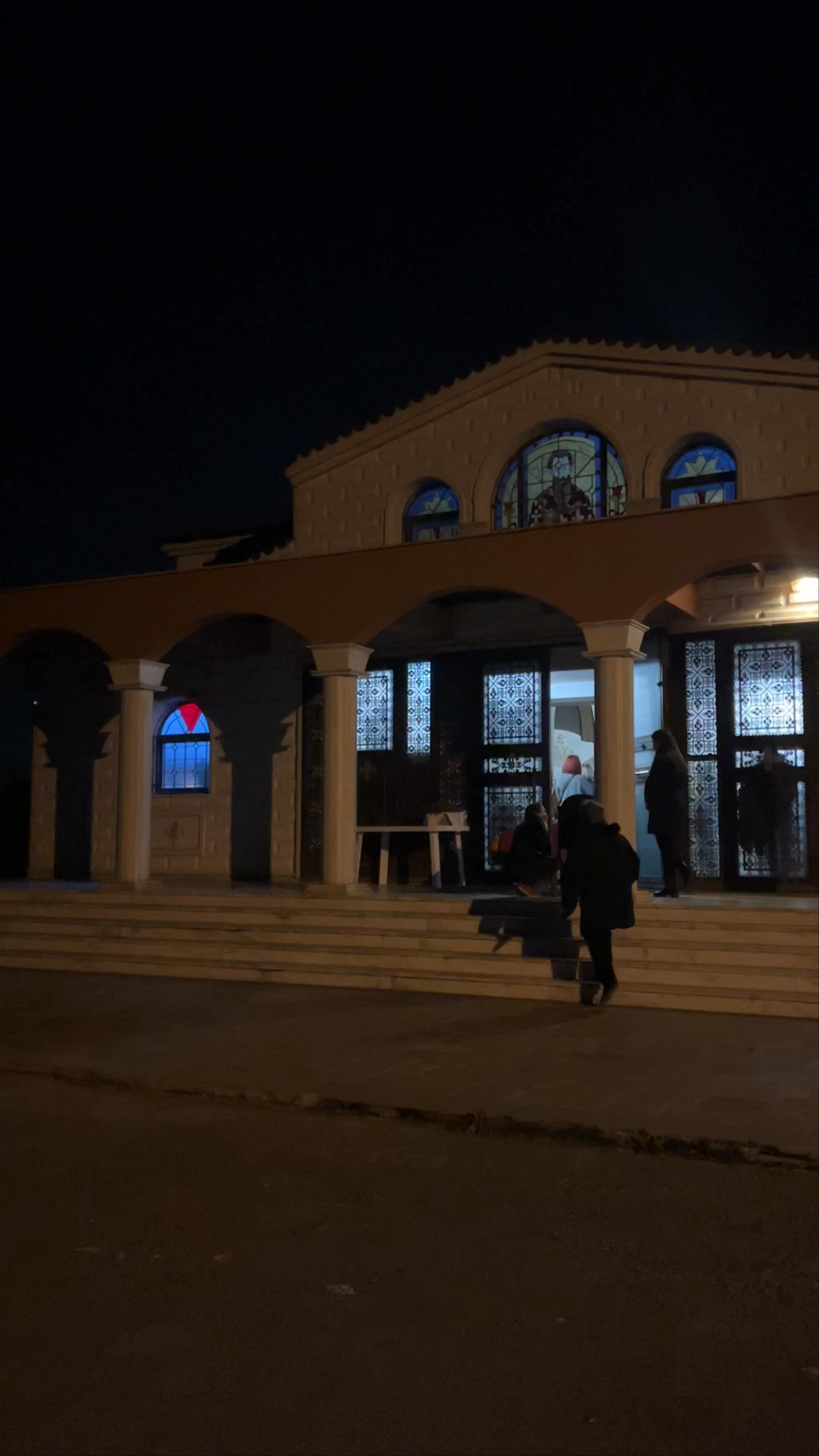 Ιερός Ναός Αγίου Βασιλείου at Night - Thessaloniki, Greece