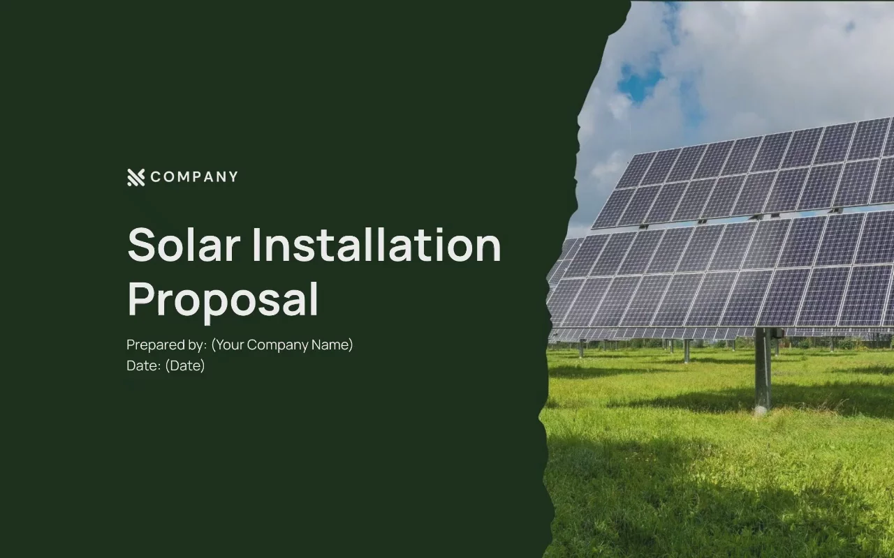 Preview of Solar Installation Proposal Template