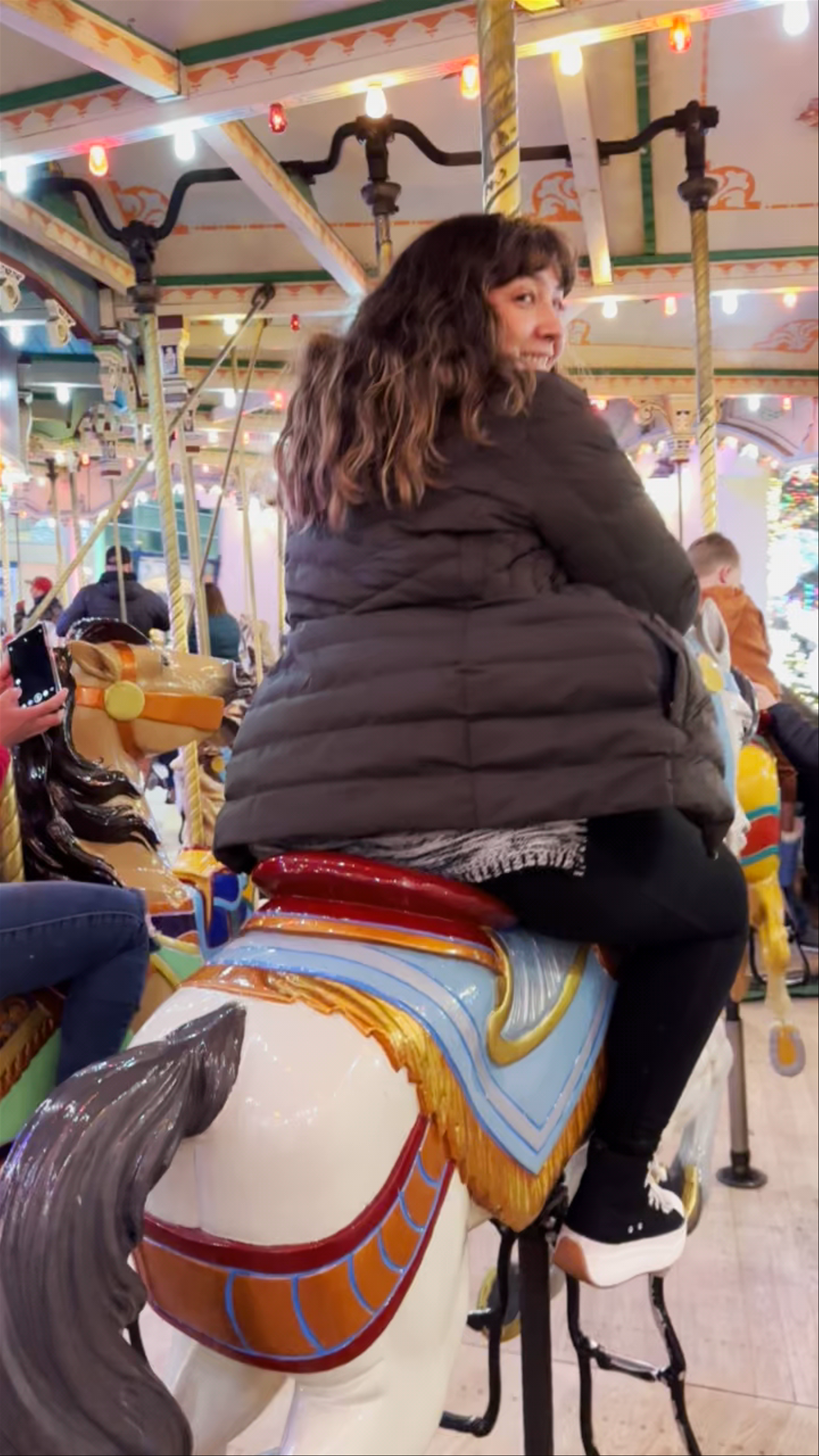 Joyful Carousel Ride at Elitch Gardens in Denver