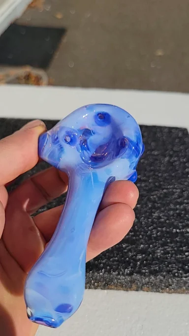 Preview pic of Hash pipe. Full color bubble hash spoon #10 opal skyline