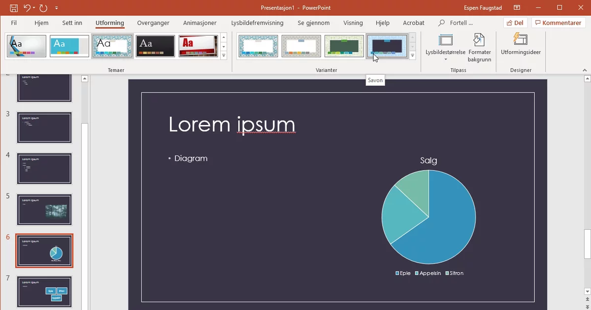 Slik velger og tilpasser du tema i PowerPoint | Utdannet.no