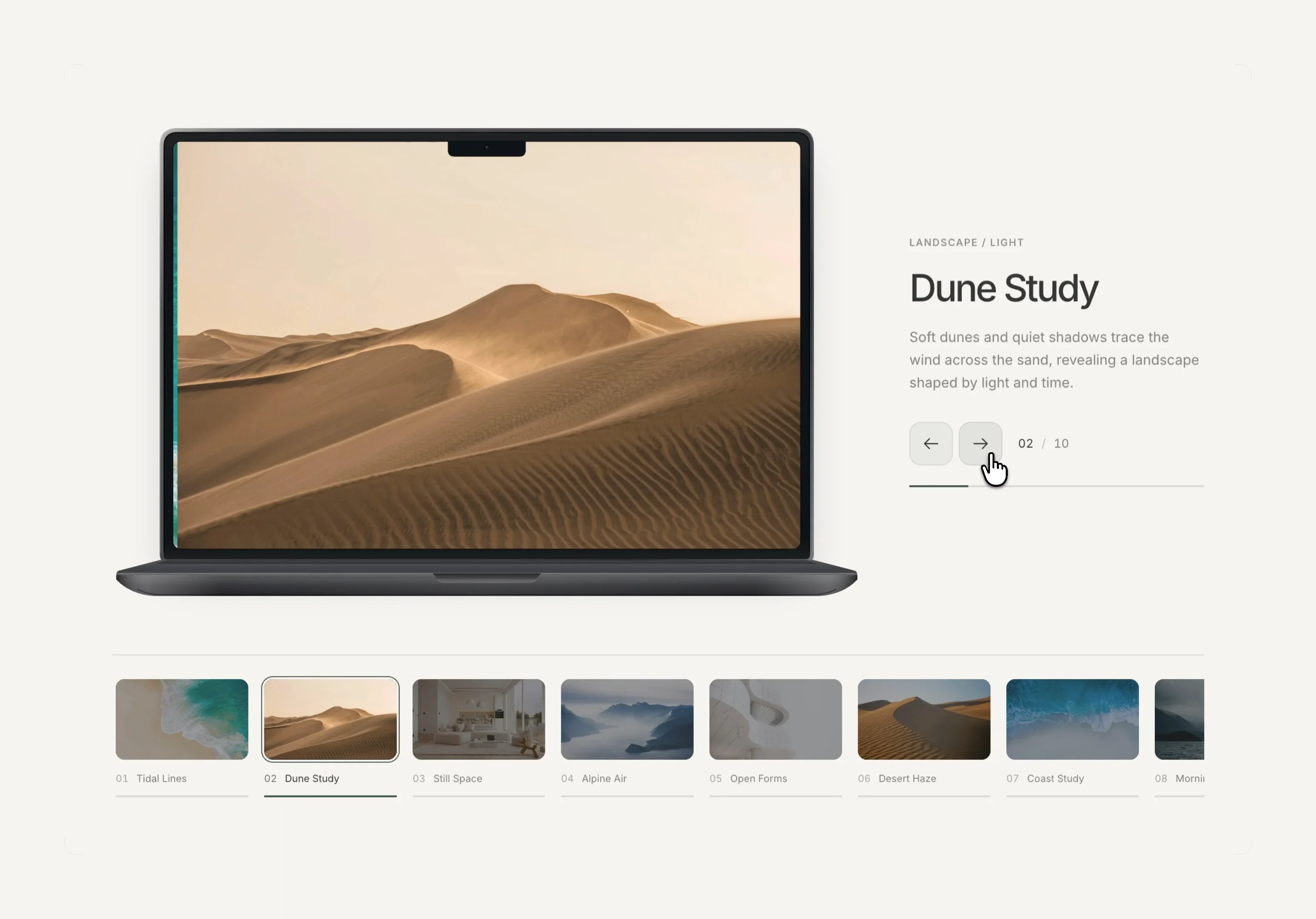 Here’s MacBook Showcase CMS in action.Drag through the screens and watch the project details change alongside them.Click here to explore it 👇