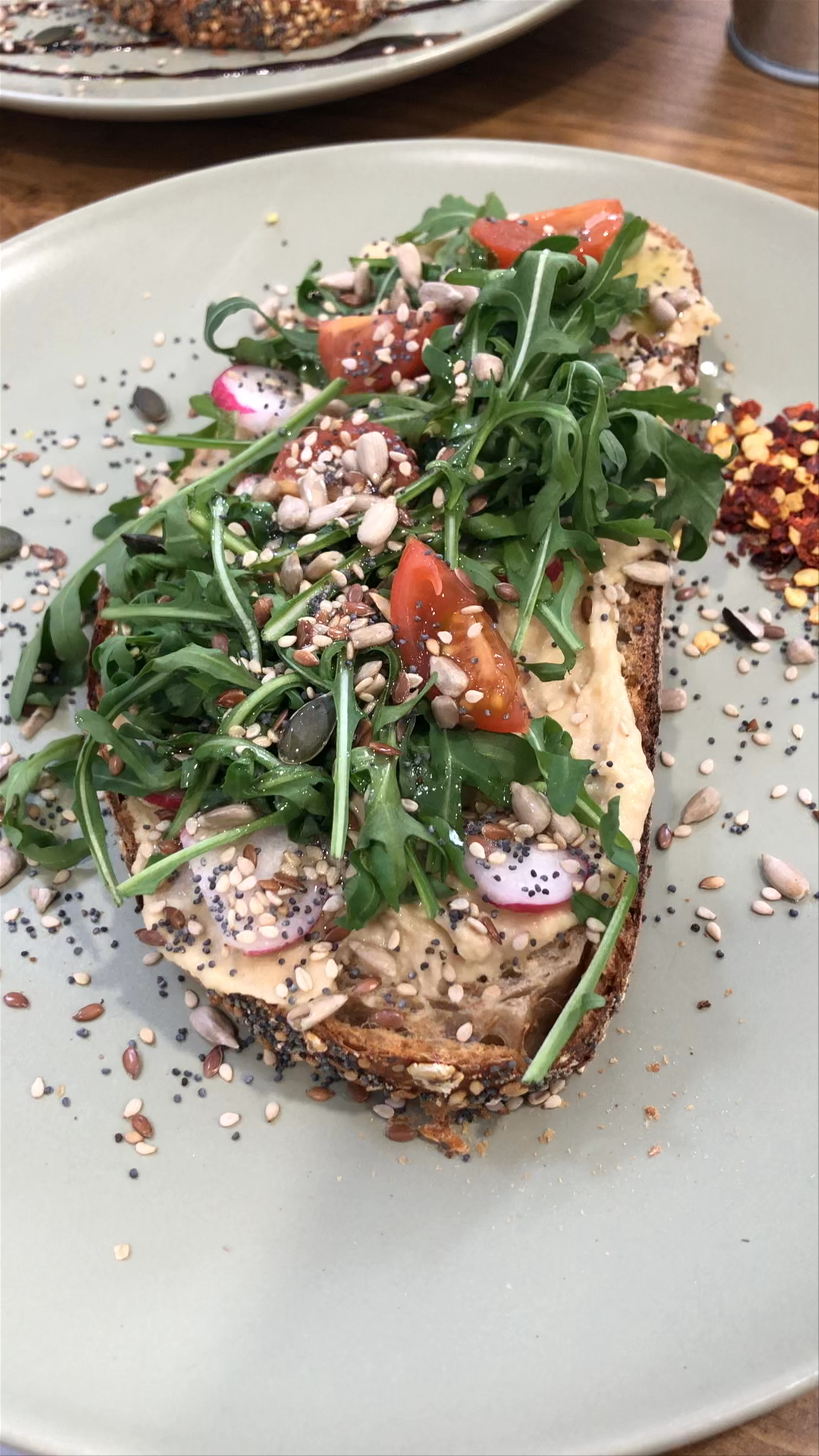 Healthy Vegan Toast Delight at Cult Café in Valencia