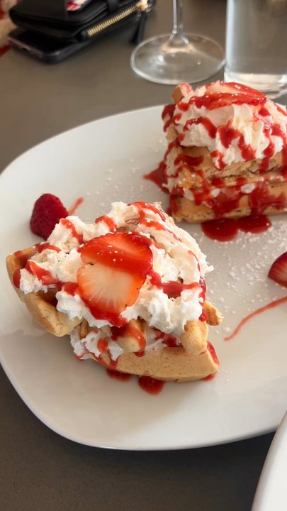 Era Wine Bar - Strawberry "Shortcake" -- waffle needed to be cooked more - Wine Bars Near Me - Mount Rainier, Maryland