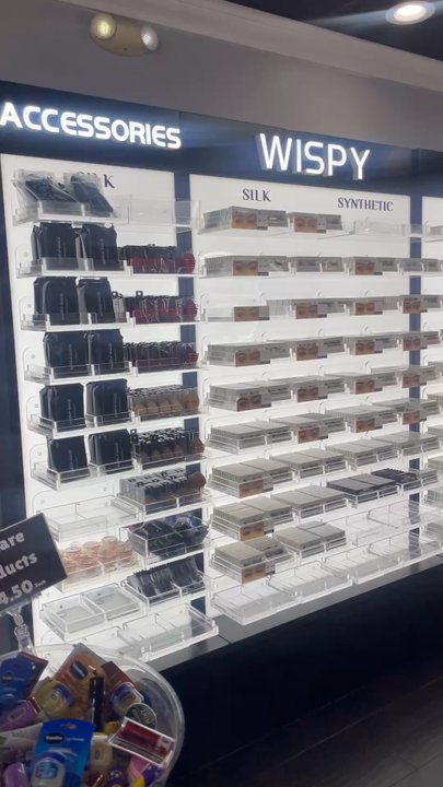 The Makeup Shack - Eyelash wall - Cosmetics & Beauty Supply Near Me - Orange, California