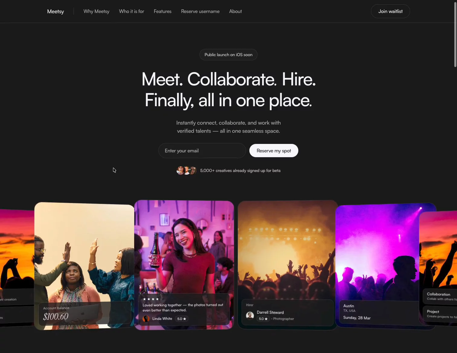 Meetsy — Launch Site