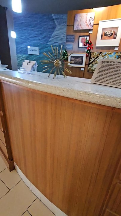 SpringHill Suites Hampton - The unmanned reception desk at checkout - Hotels Near Me - Hampton, Virginia