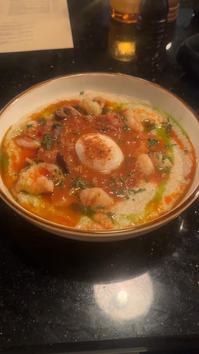 Stephano's Trattoria - Shrimp polenta w/sausage and mushroom broth. Incredibly seasoned. A perfect dish! - Cocktail Bars Near Me - Murray, Kentucky