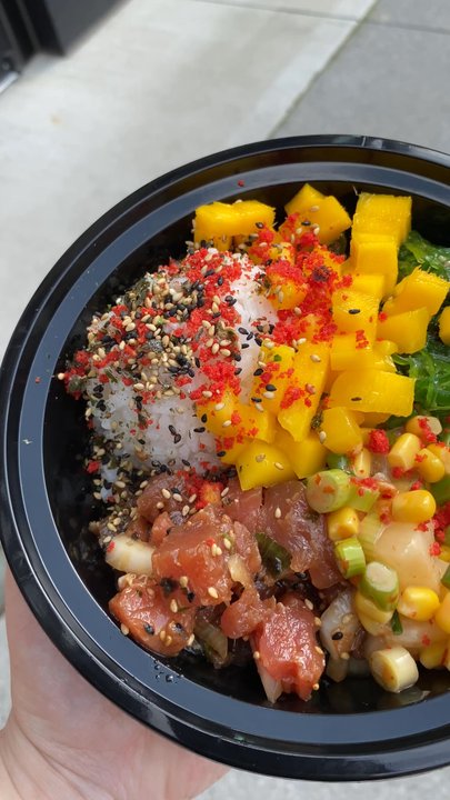 Poke Bar - Chamblee - Small bowl with OG tuna, mango, pineapple, green onion, & corn - Poke Near Me - Chamblee, Georgia