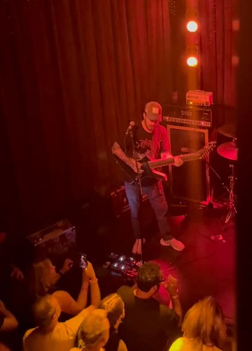 Johnny Brenda's - Leo Lydon on guitar, as seen from the balcony - Bars Near Me - Philadelphia, Pennsylvania
