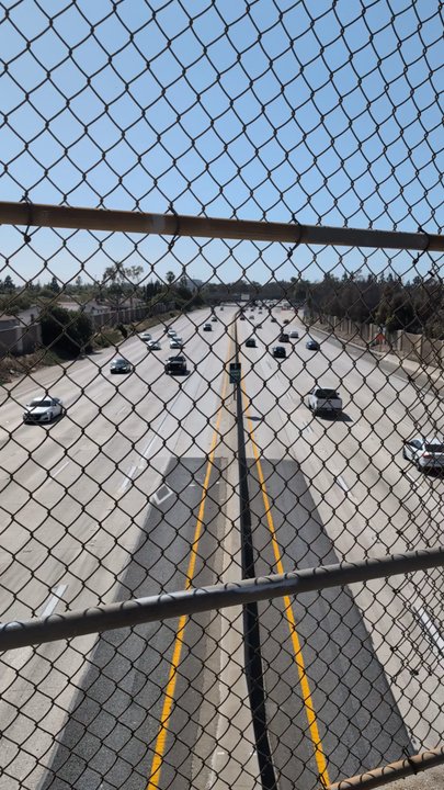 The 91 Freeway - Standing over the 91 freeway on the LA/Orange County border - Local Flavor Near Me