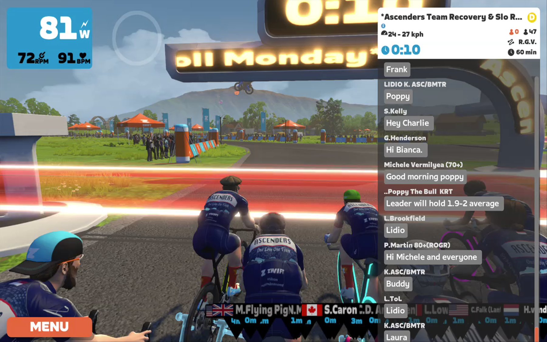 Zwift - Group Ride: *Ascenders Team Recovery & Slo Roll Monday* (D) on R.G.V. in France
