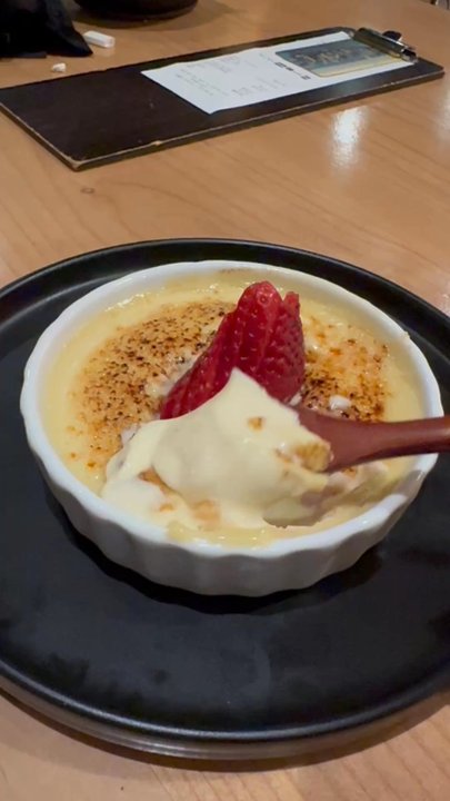 KUWADA - Texture is way off on this yuzu creme brulee - Sushi Bars Near Me - Rancho Cucamonga, California